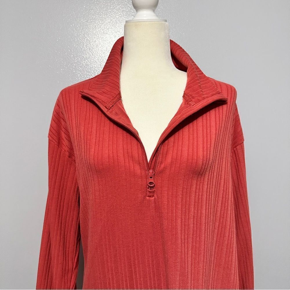 Pro Player coral pull over 3/4 zip size L
